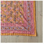 Fern Marigold Handmade Kantha Queen Bedspread