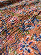 Fern Marigold Handmade Kantha Queen Bedspread