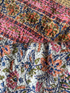 Mist Cobalt Handmade Kantha Bedspread