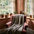 Terracotta Rhapsody Handmade Bagru Block Print Throw