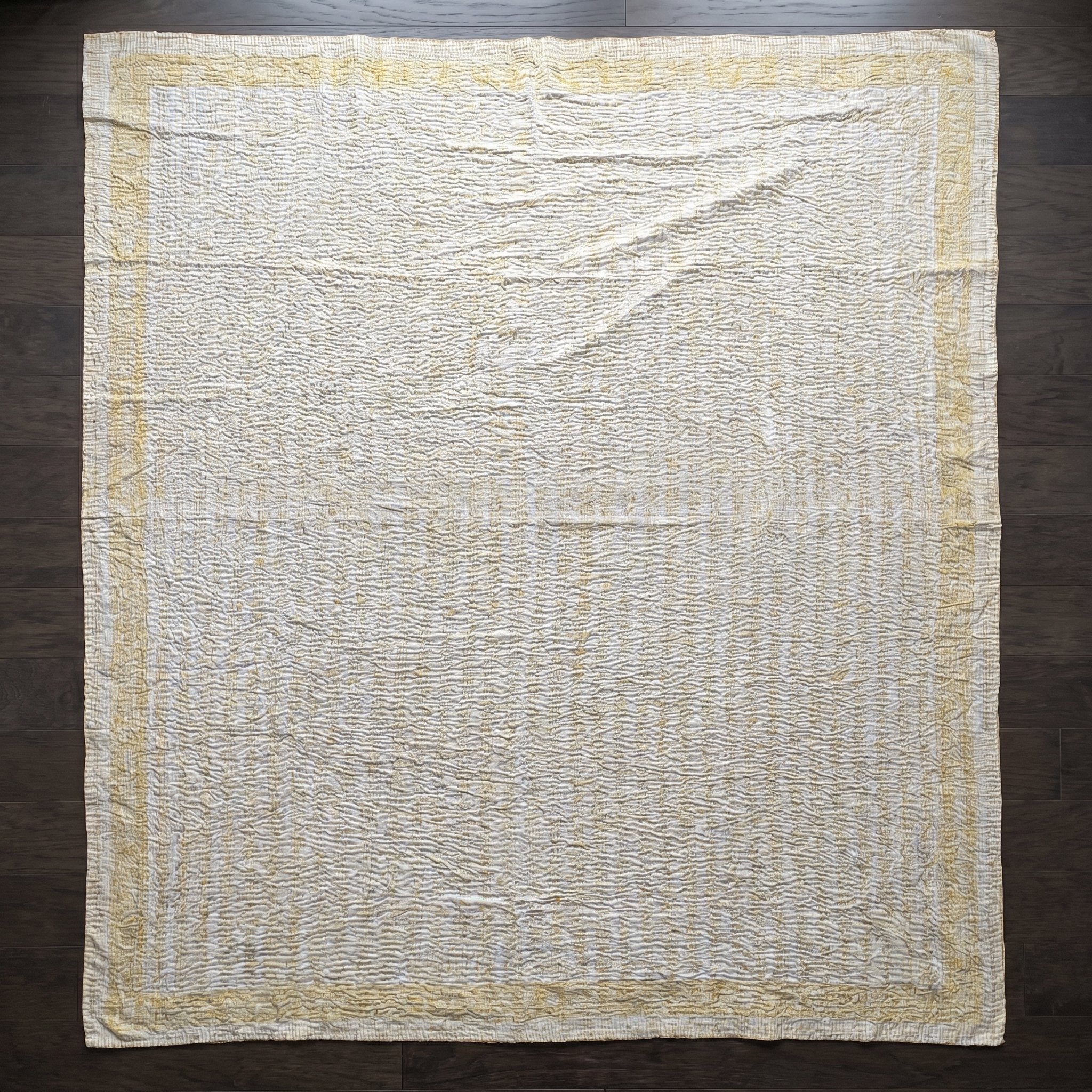 Dusk Terracotta Handmade Kantha Queen Bedsheet