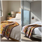 Fable Tide Reversible Luxury Vintage Suzani Kantha Throw