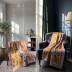 Fable Tide Reversible Luxury Vintage Suzani Kantha Throw