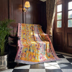 Fable Tide Reversible Luxury Vintage Suzani Kantha Throw