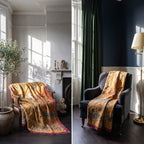 Fable Tide Reversible Luxury Vintage Suzani Kantha Throw