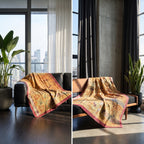Fable Tide Reversible Luxury Vintage Suzani Kantha Throw