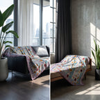 Wandering Verse Reversible Luxury Vintage Suzani Kantha Throw