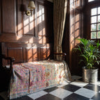 Wandering Verse Reversible Luxury Vintage Suzani Kantha Throw