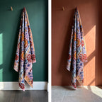 Whisper Vale Reversible Luxury Vintage Suzani Kantha Throw