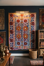Whisper Vale Reversible Luxury Vintage Suzani Kantha Throw