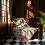 Heirloom Lotus Reversible Luxury Vintage Suzani Kantha Throw