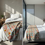 Quiet Reverie Reversible Luxury Vintage Suzani Kantha Throw