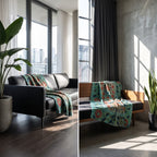 Moonlit Reverie Reversible Luxury Vintage Suzani Kantha Throw