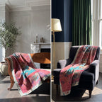 Moonlit Reverie Reversible Luxury Vintage Suzani Kantha Throw