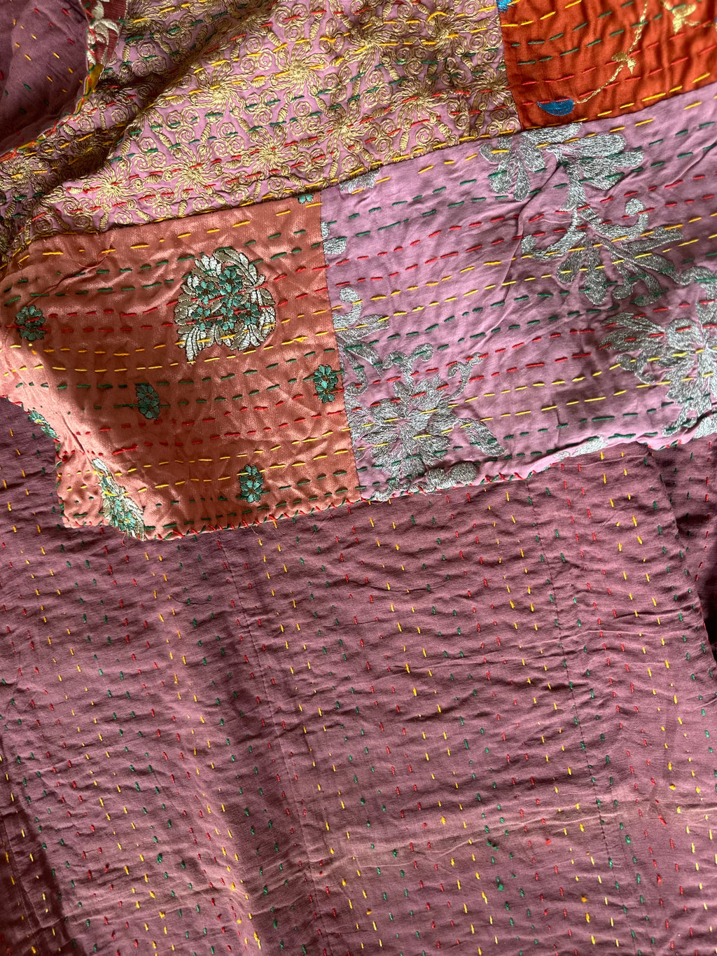 Aura Indigo Luxury Patola Kantha Bedspread