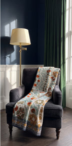 Meadow Reverie Reversible Luxury Vintage Suzani Kantha Throw