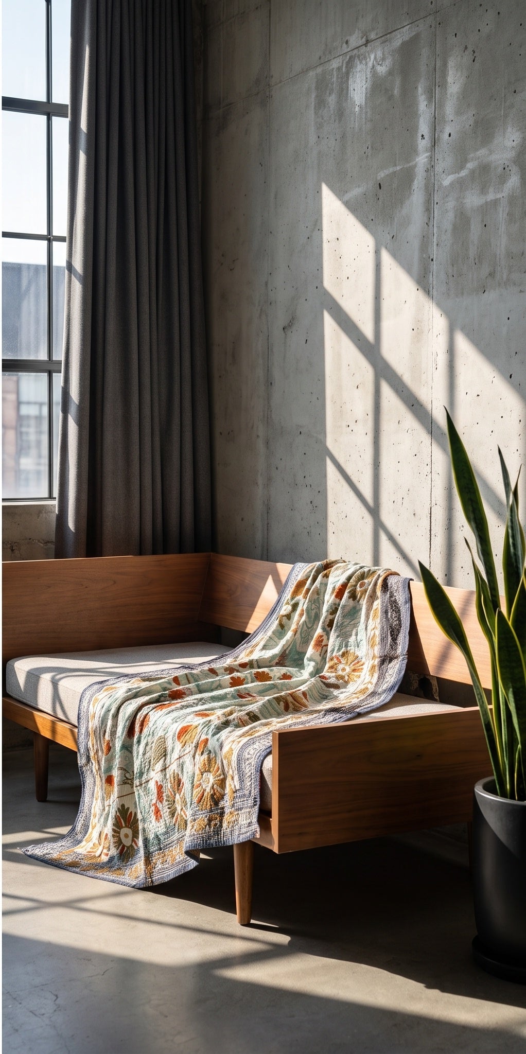 Meadow Reverie Reversible Luxury Vintage Suzani Kantha Throw