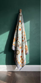 Meadow Reverie Reversible Luxury Vintage Suzani Kantha Throw