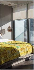 Meadow Reverie Reversible Luxury Vintage Suzani Kantha Throw