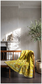 Meadow Reverie Reversible Luxury Vintage Suzani Kantha Throw