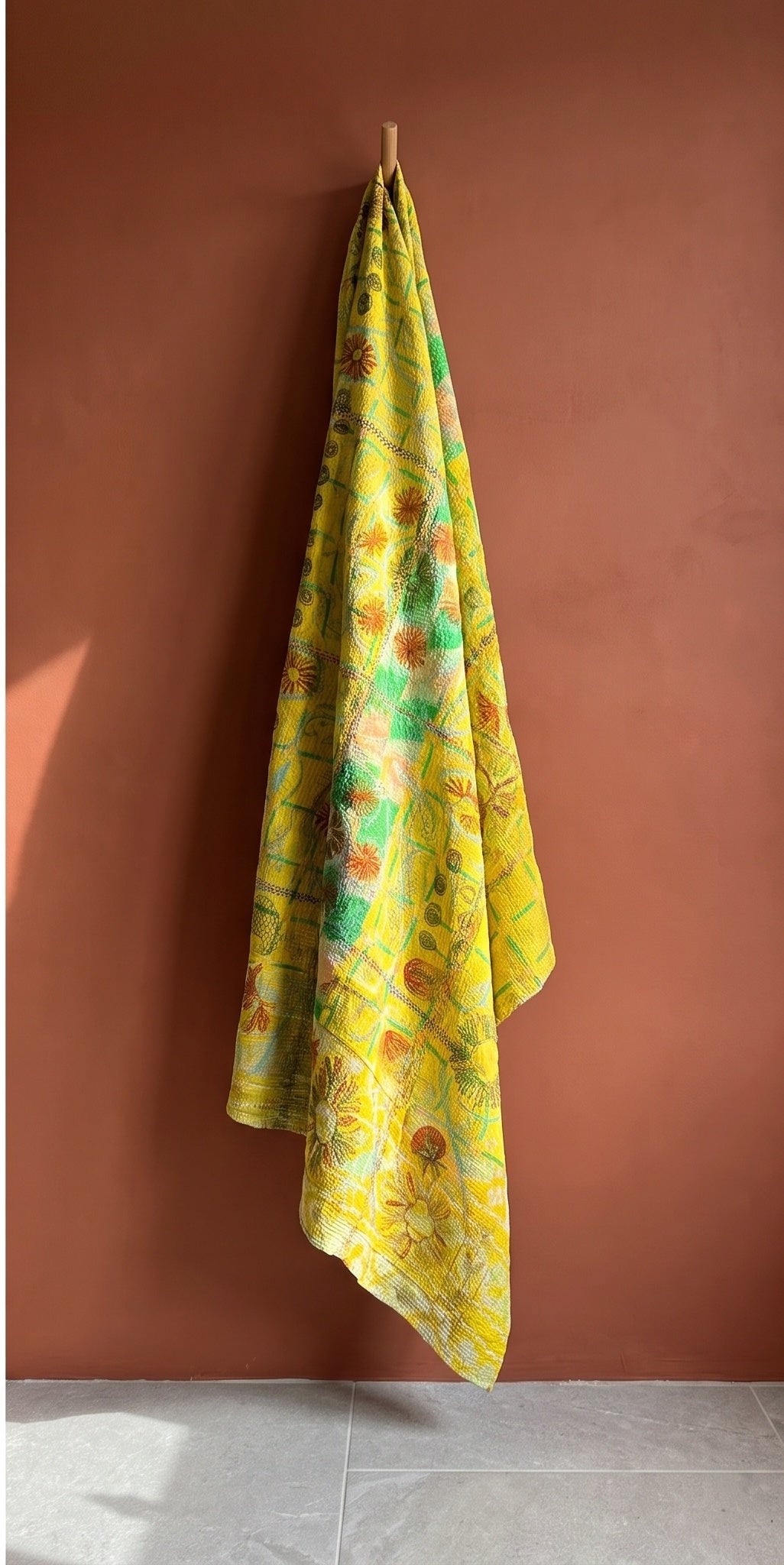 Meadow Reverie Reversible Luxury Vintage Suzani Kantha Throw