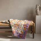 Saga Reverie Reversible Luxury Vintage Suzani Kantha Throw