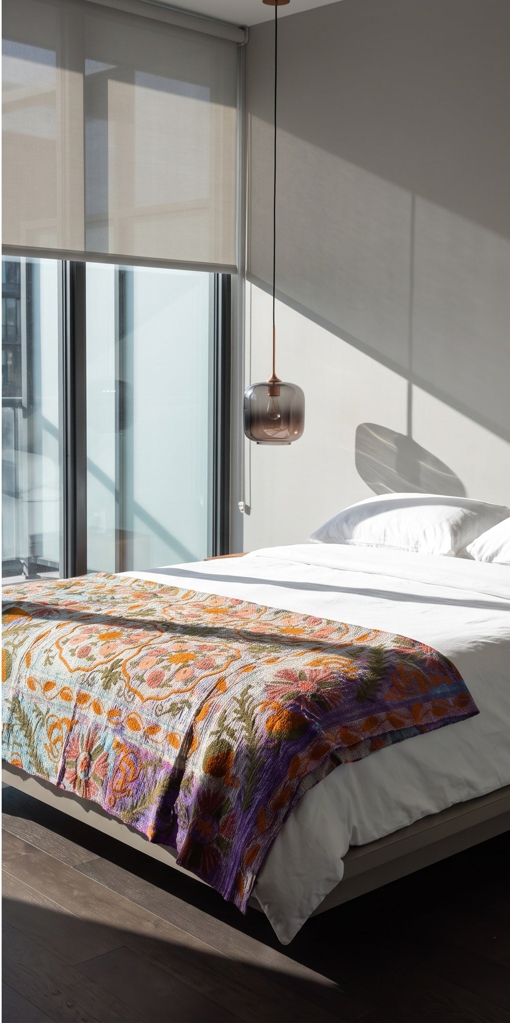 Saga Reverie Reversible Luxury Vintage Suzani Kantha Throw