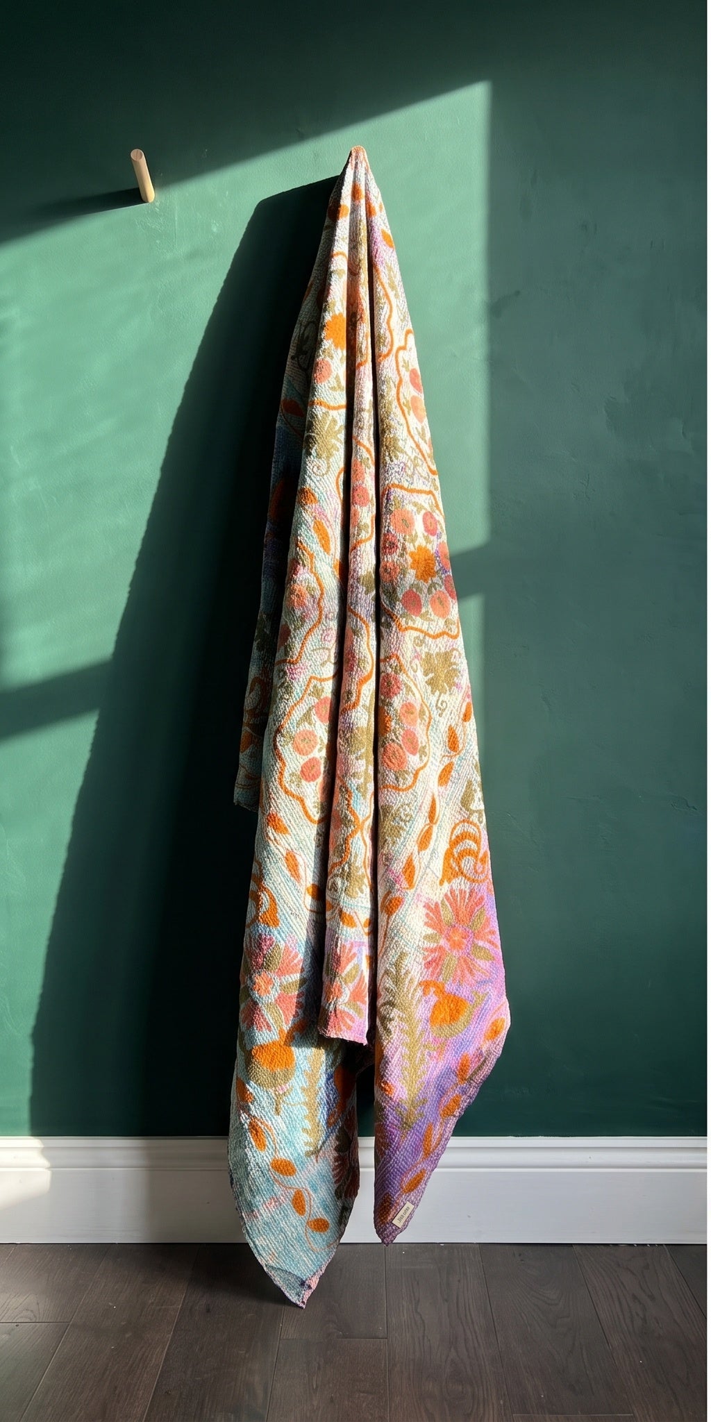 Saga Reverie Reversible Luxury Vintage Suzani Kantha Throw