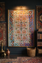 Saga Reverie Reversible Luxury Vintage Suzani Kantha Throw