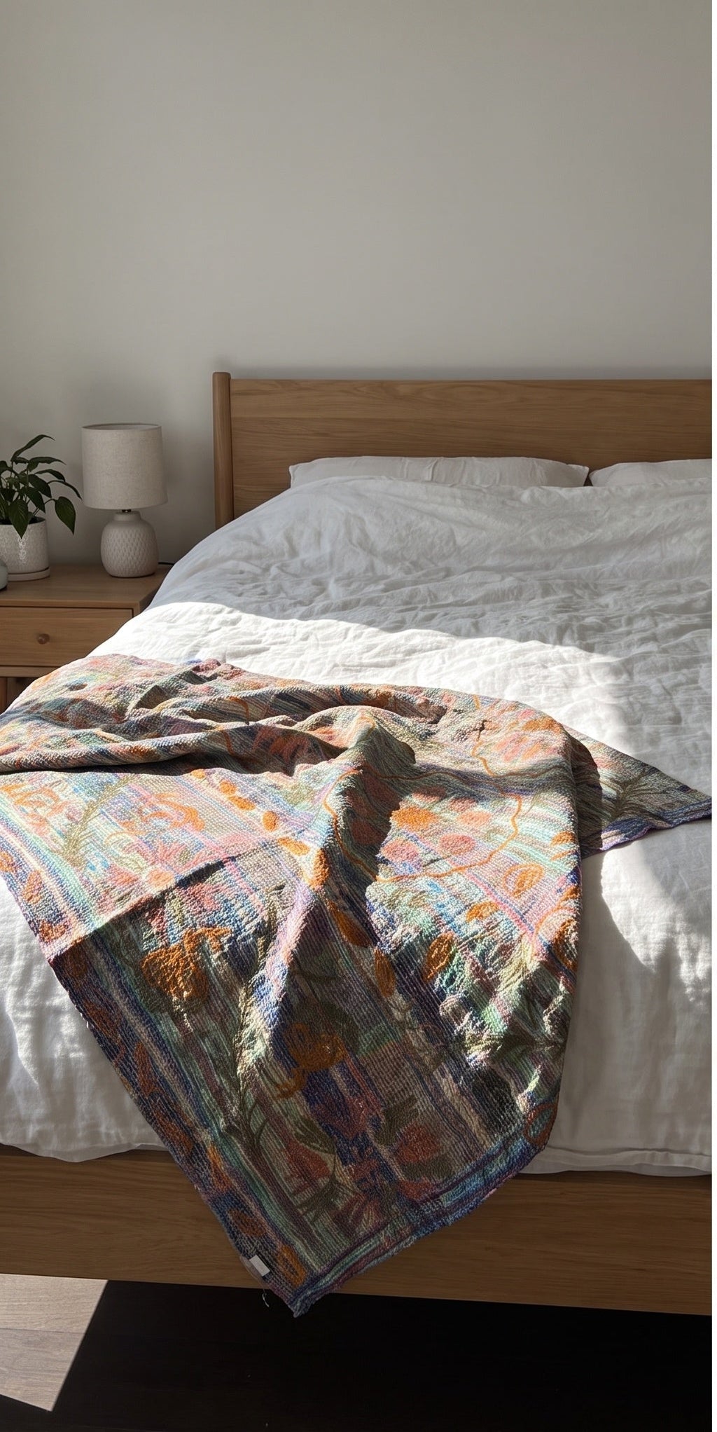 Saga Reverie Reversible Luxury Vintage Suzani Kantha Throw