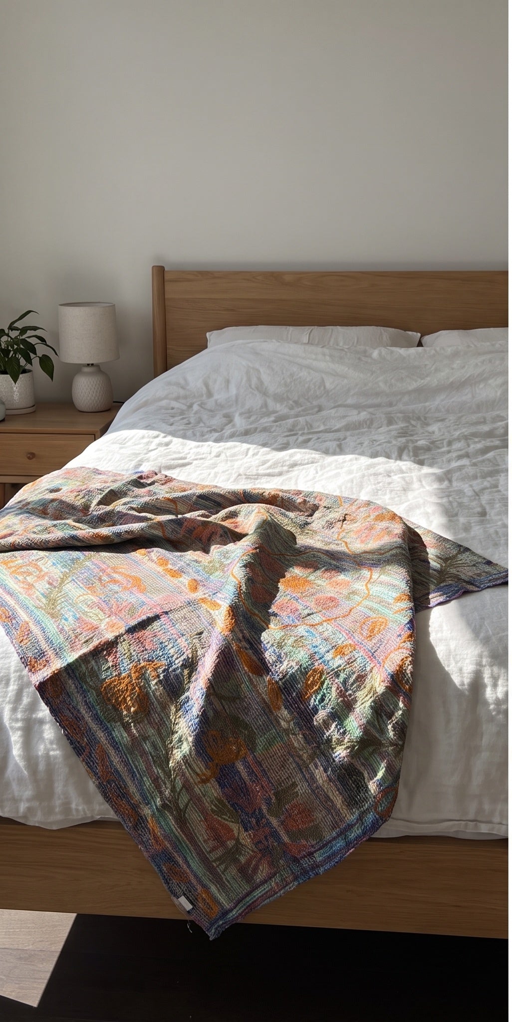 Saga Reverie Reversible Luxury Vintage Suzani Kantha Throw