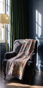 Saga Reverie Reversible Luxury Vintage Suzani Kantha Throw