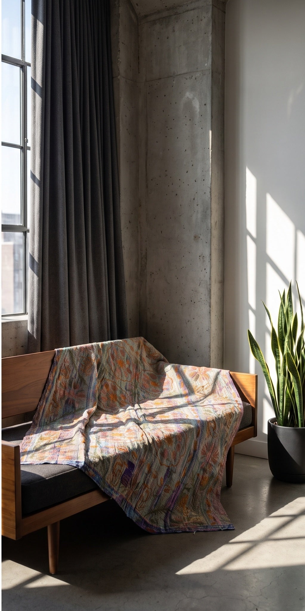 Saga Reverie Reversible Luxury Vintage Suzani Kantha Throw