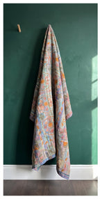 Saga Reverie Reversible Luxury Vintage Suzani Kantha Throw