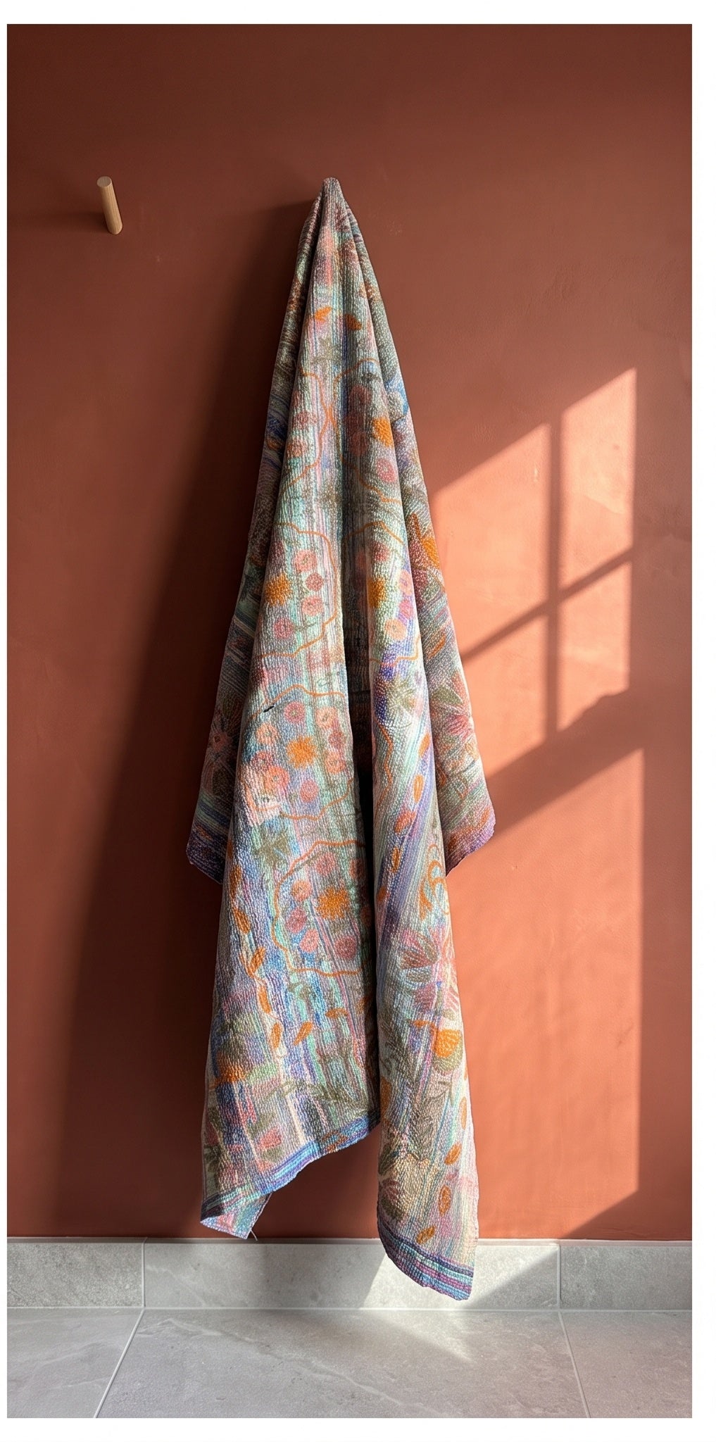 Saga Reverie Reversible Luxury Vintage Suzani Kantha Throw