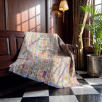 Saga Reverie Reversible Luxury Vintage Suzani Kantha Throw