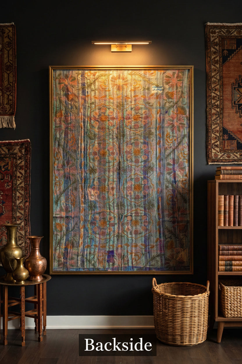 Saga Reverie Reversible Luxury Vintage Suzani Kantha Throw