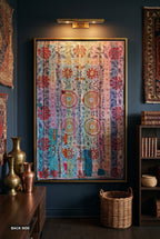 Back side of reversible Suzani kantha throw