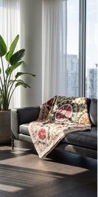 Open Sky Reversible Luxury Vintage Suzani Kantha Throw