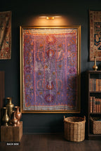 Back side of reversible Suzani kantha throw