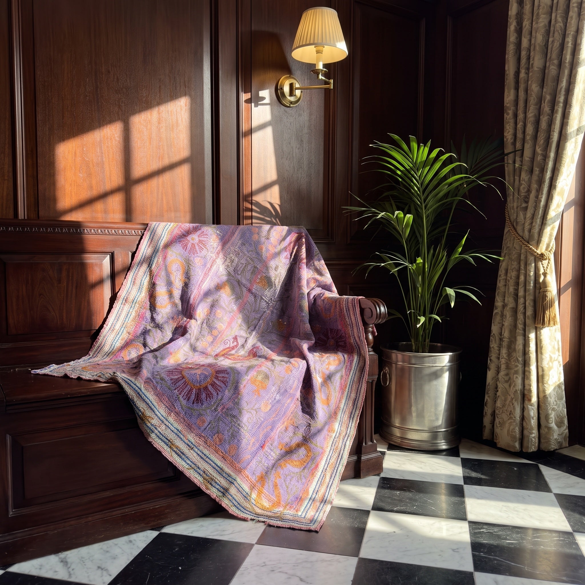 Open Sky Reversible Luxury Vintage Suzani Kantha Throw