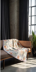 Fern Dew Reversible Luxury Vintage Suzani Kantha Throw