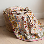 Plaid Kantha vintage de luxe réversible Dew Maple style Suzani