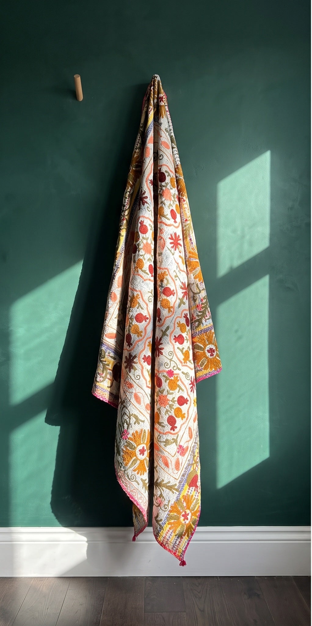 Dew Maple Reversible Luxury Vintage Suzani Kantha Throw