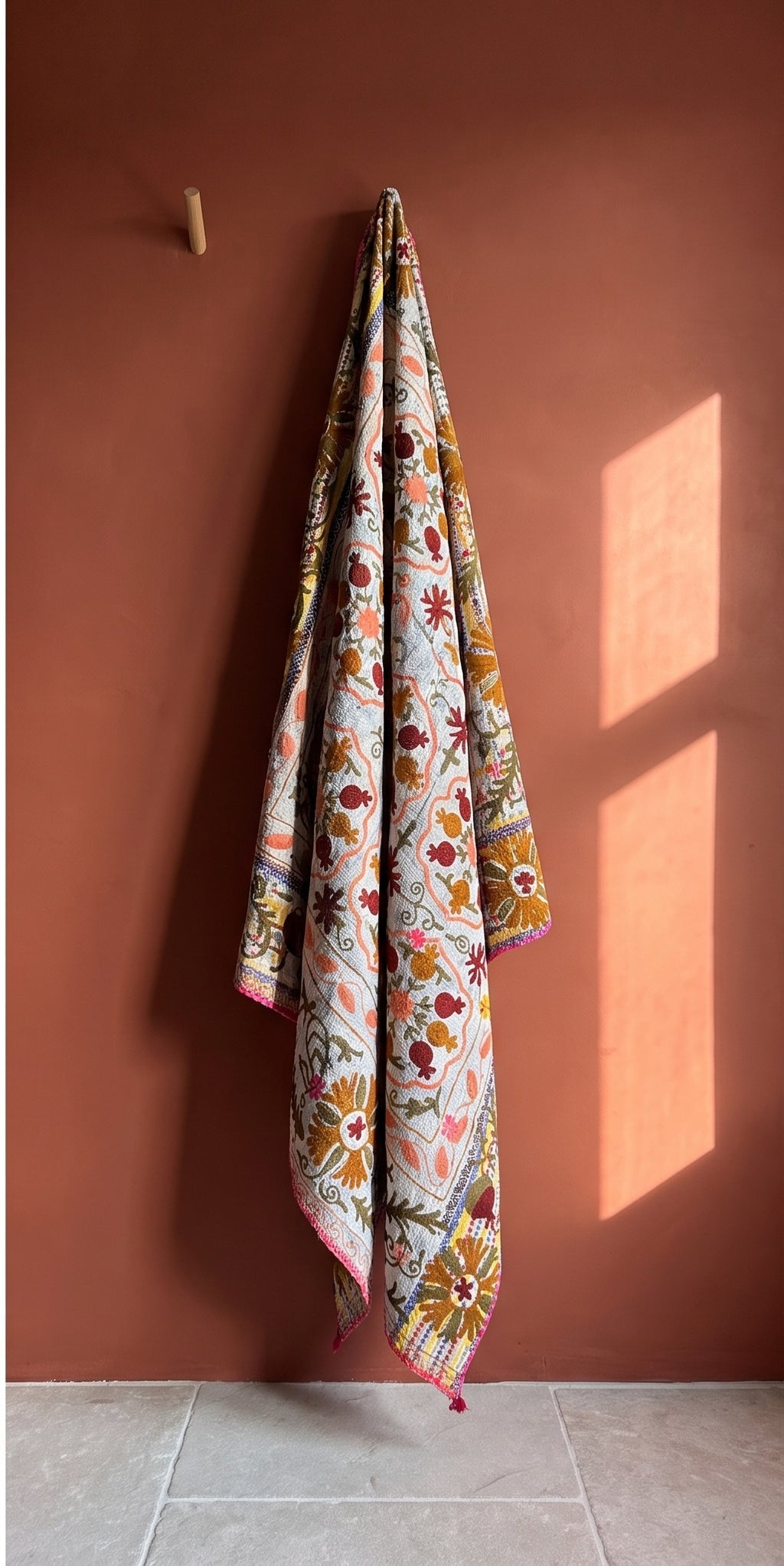 Dew Maple Reversible Luxury Vintage Suzani Kantha Throw