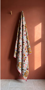 Dew Maple Reversible Luxury Vintage Suzani Kantha Throw