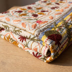 Plaid Kantha vintage de luxe réversible Dew Maple style Suzani