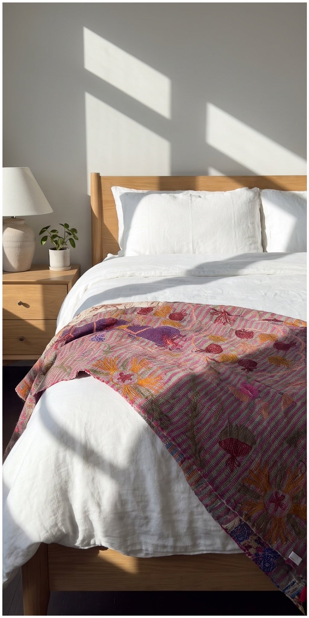 Dew Maple Reversible Luxury Vintage Suzani Kantha Throw