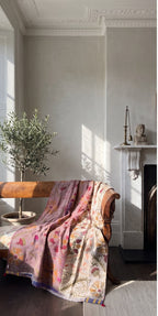 Dew Maple Reversible Luxury Vintage Suzani Kantha Throw