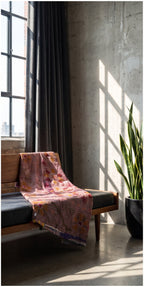 Dew Maple Reversible Luxury Vintage Suzani Kantha Throw